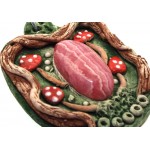 Ceramic Faerie Toadstool with Rhodochrosite Wall Art 22